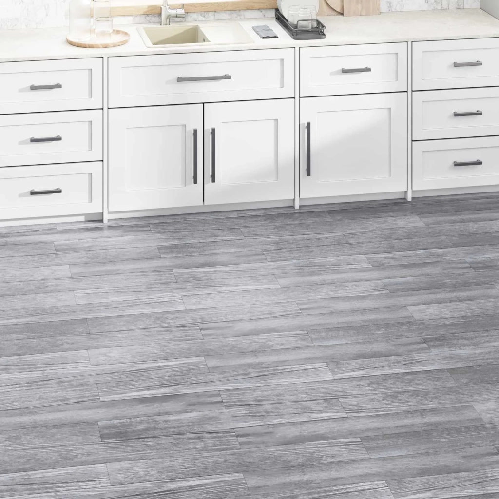 Tavole per Pavimenti 2,51 m² 18 pcs PVC Legno grigio opaco 42046441