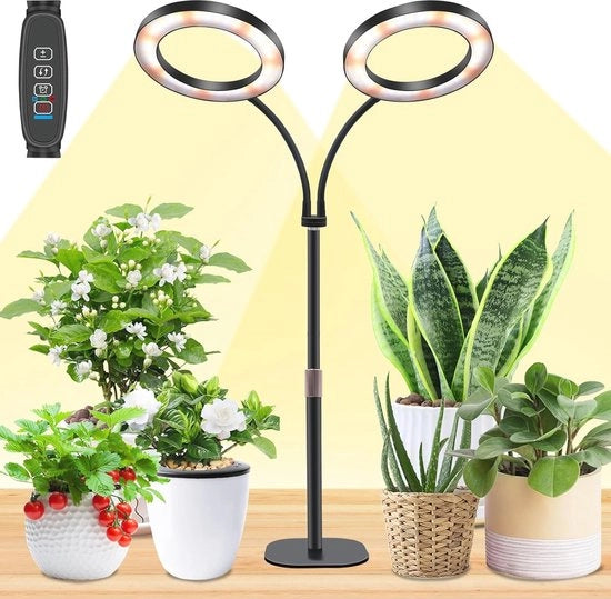 Lampada LED adattiva per piante con timer automatico e 10 livelli di luminosità