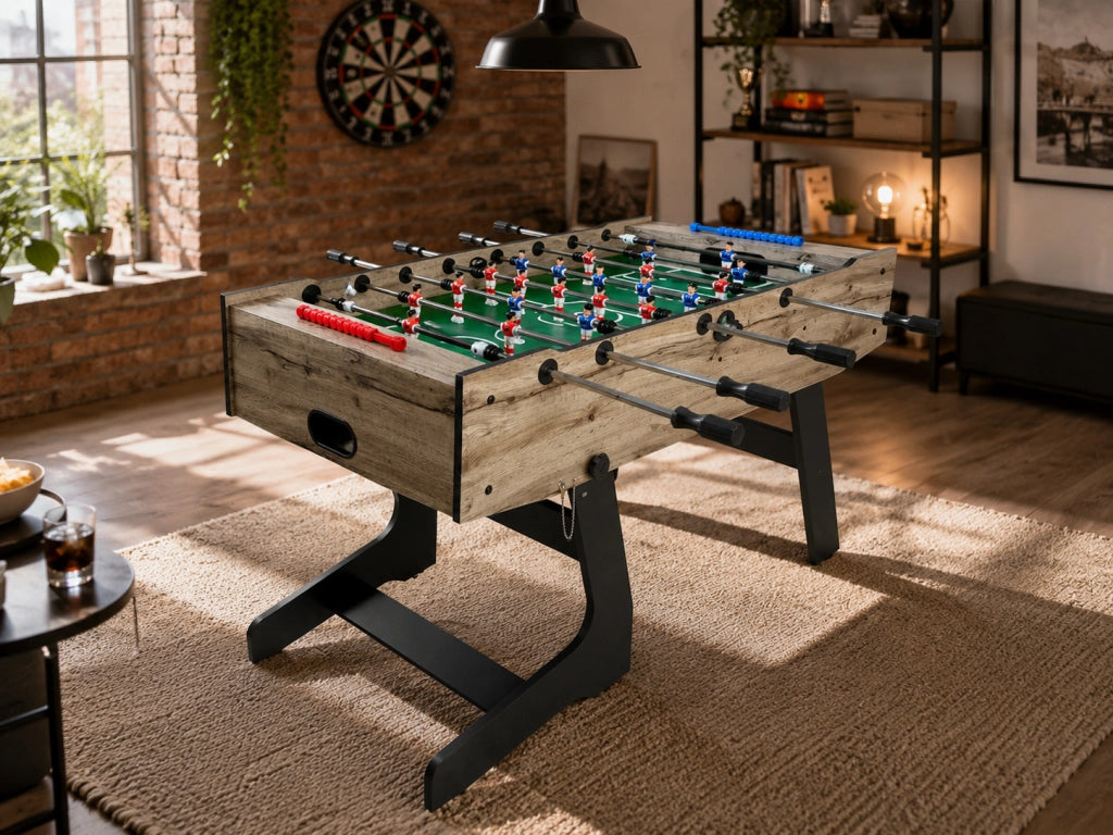 Tavolo da Calcio Balilla Deluxe Pieghevole Verticale