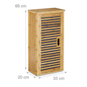 Mobiletto da bagno con ripiano in legno di bambù 66 x 35 cm 3213092