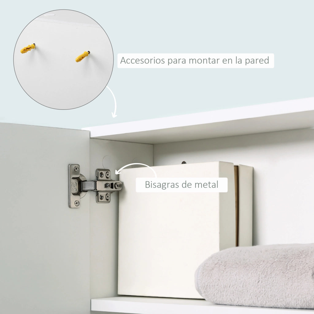 Armadio con Specchio per Bagno ¨C Minimal ¨C Bianco 60x18x50 cm