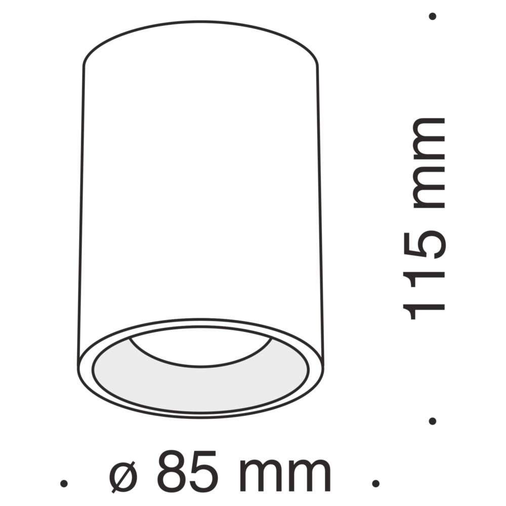 Plafoniera da soffitto Maytoni Slim C012CL-01B nera GU10