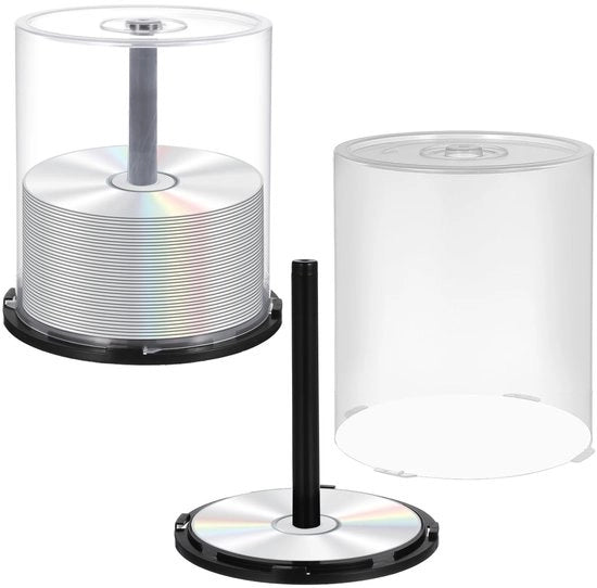 Organizzatore di CD in plastica trasparente - Capacità 100 CD - Contenitore di archiviazione - Sostituto di CD - Design semplice