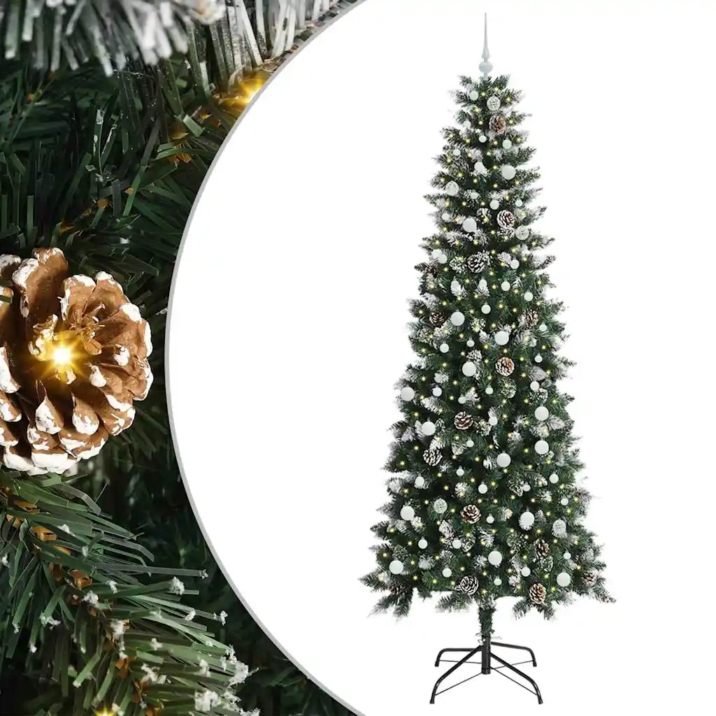 Albero di Natale artificiale con 300 LED Verde 240 cm