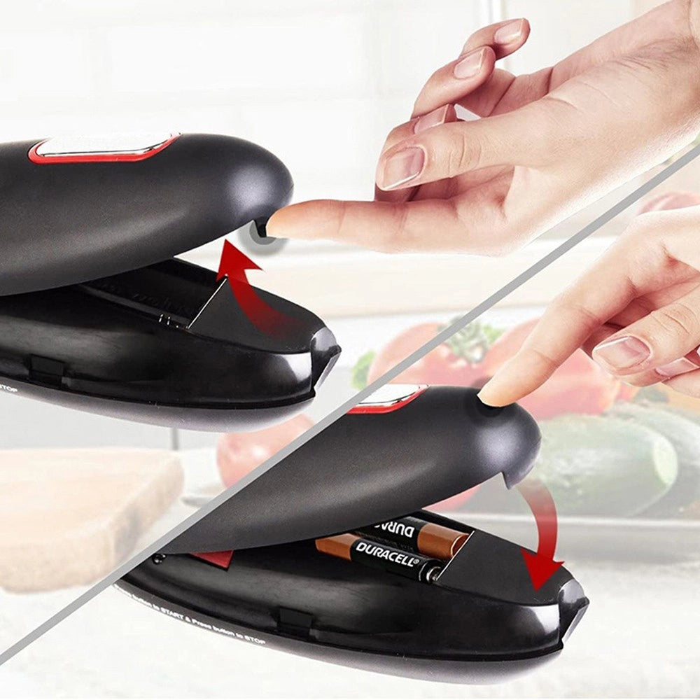 Trade Shop - Apriscatole Elettrico Automatico Per Uso Domestico Sicuro E A Batteria In Cucina -
