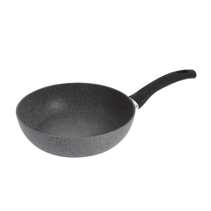 Ballarini ECO 28 Cortina Tegame 28 cm Induzione Granitium Antiaderente 5 Strati con Thermopoint colore Nero
