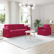 Set di divani 2 pcs Rosso Vino 198 x 78 x 80 cm Velluto 3407600