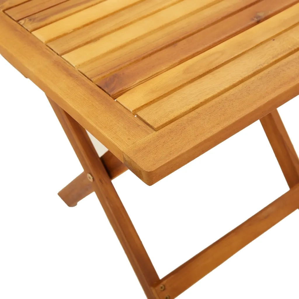 Lettini Prendisole con Tavolino 2pz Rossi Legno Massello Acacia 3214217