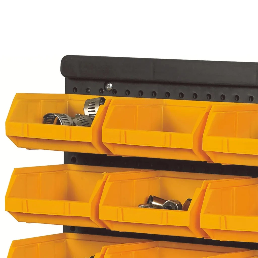 Kit Contenitori 32 pz con Pannelli a Parete Giallo e Nero 151832