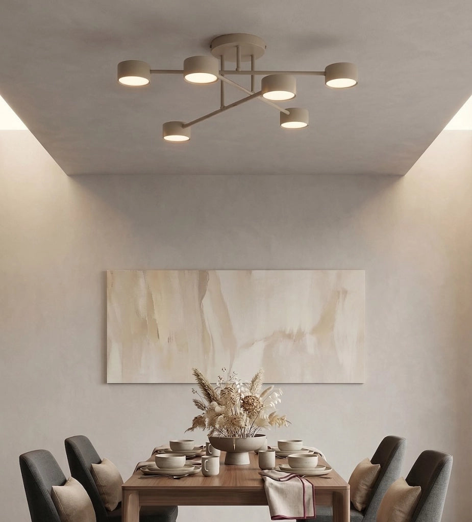 Plafoniera moderna HALO beige 6xGX53 Emibig