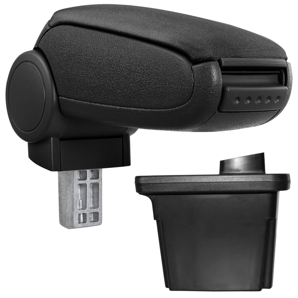 Bracciolo centrale per Hyundai i30 con scomparto imbottito in tessuto nero 03_0000495