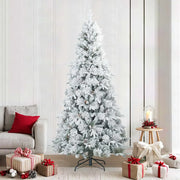 Albero di Natale Artificiale Snodato Foderato di Neve Bianco 42019310
