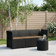 Divano da esterno-Divano da Giardino 3 posti con cuscini in look rattan PP 858602