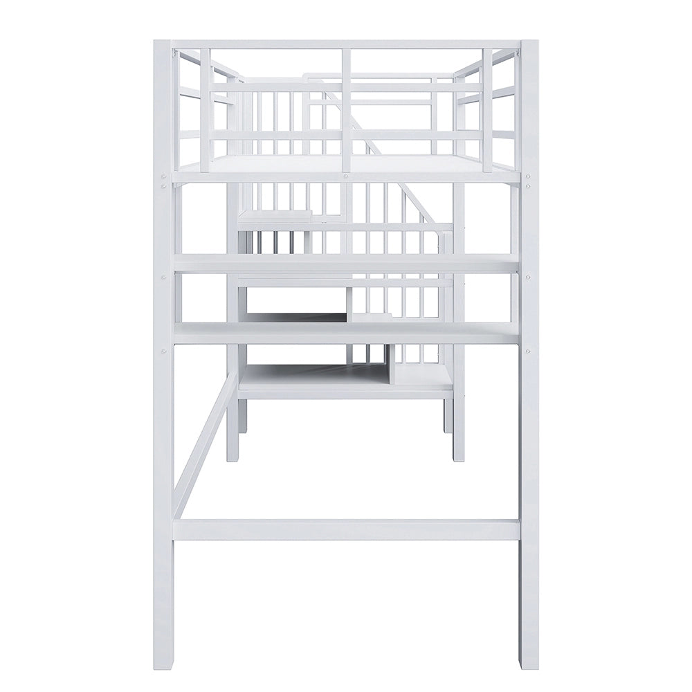 Letto a soppalco - Xylo - 90x200 cm contenitore bianco