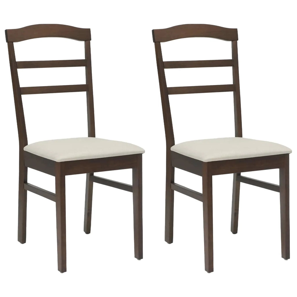 Sedia da pranzo 2 pcs Marrone chiaro e chiaro