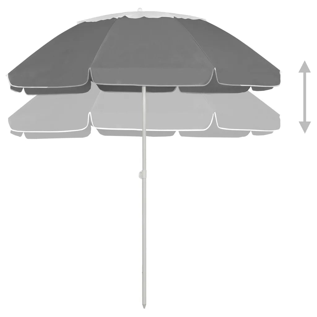 Ombrellone da Spiaggia-Ombrellone da mare Antracite 240 cm 749635