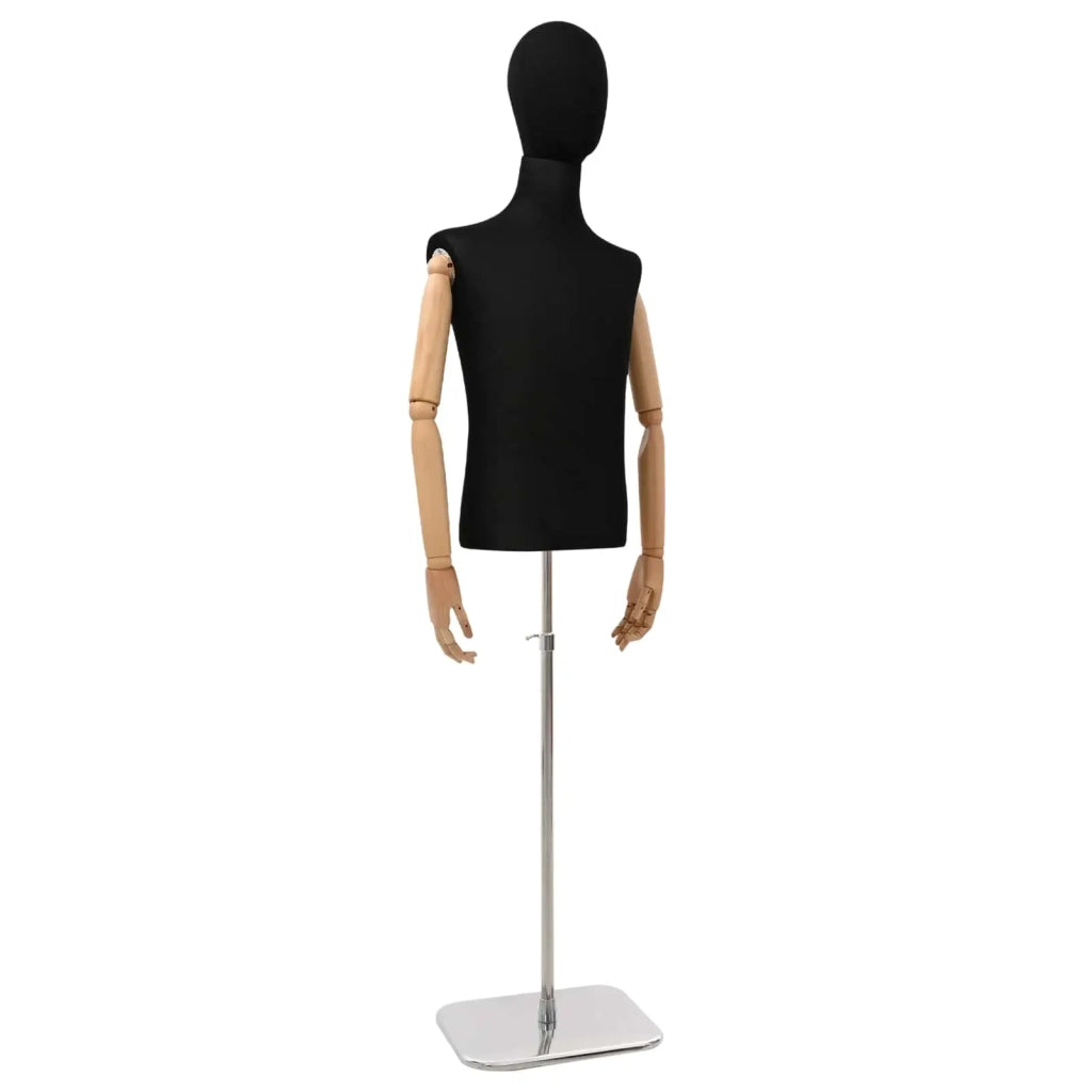 Manichino Regolabile 170-218 cm con Base Maschio PP Nero 42041704