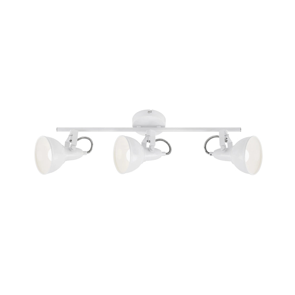 Spot Vintage Soft Metallo Bianco 3 Luci E14 Ip20