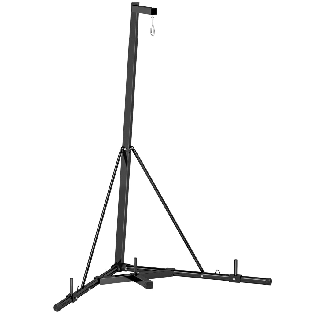 Sostegno per Sacco da Boxe Pieghevole Regolabile in Altezza ¨C zephmum ¨C Nero 170x90x182-225 cm