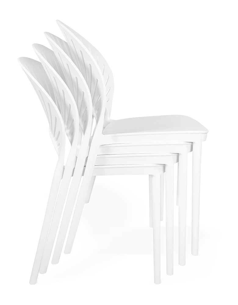 Sedia impilabile in plastica bianca - Sunny (2 pz.) - SD08SUPP