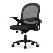 Sedia da ufficio-Sedia da ufficio in  con braccioli-Sedia ergonomica in rete traspirante-Altezza regolabile-Home Office-Nero