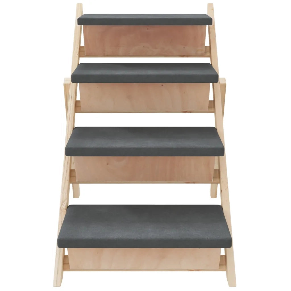Scala per Cani Grigia 105x47 cm in Legno Massello di Abete CFW9847034