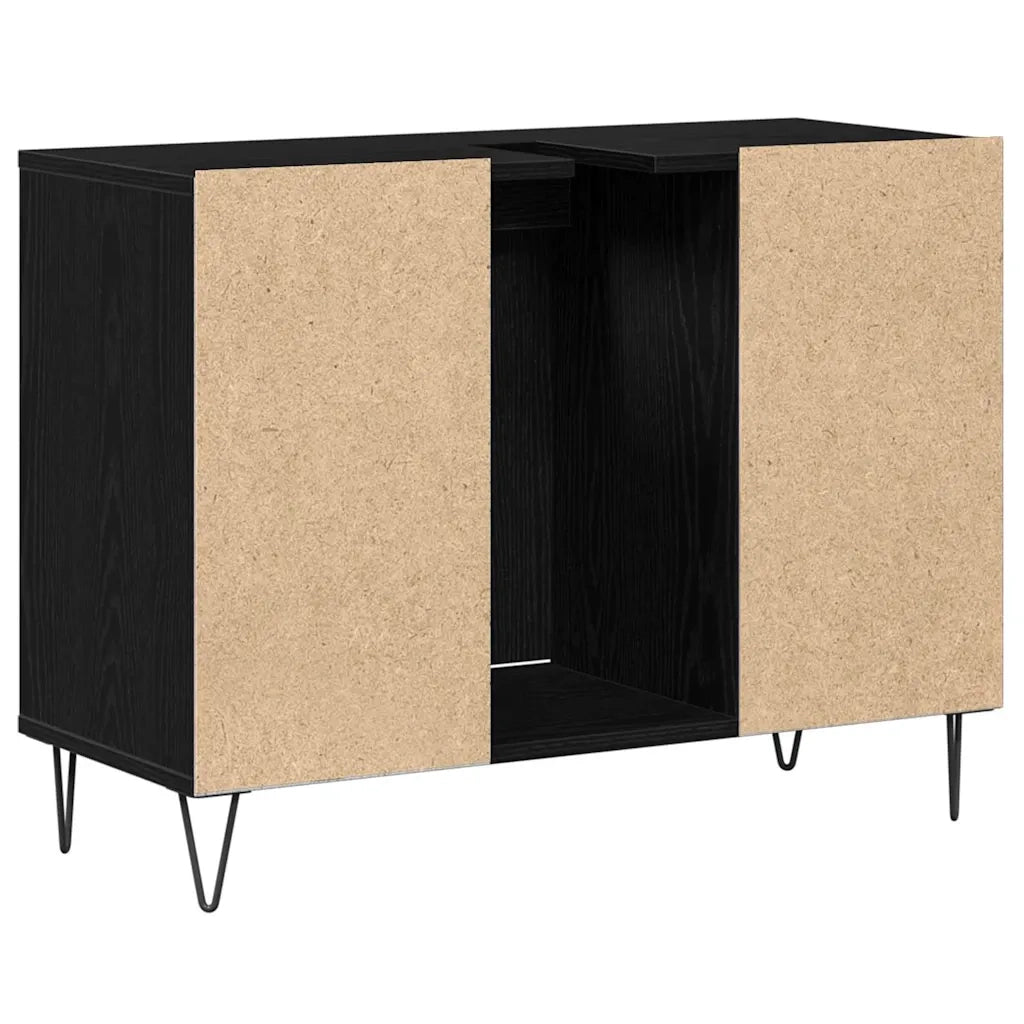 Mobile da Bagno Nero 80 x 33 x 60 cm Legno multistrato 873897