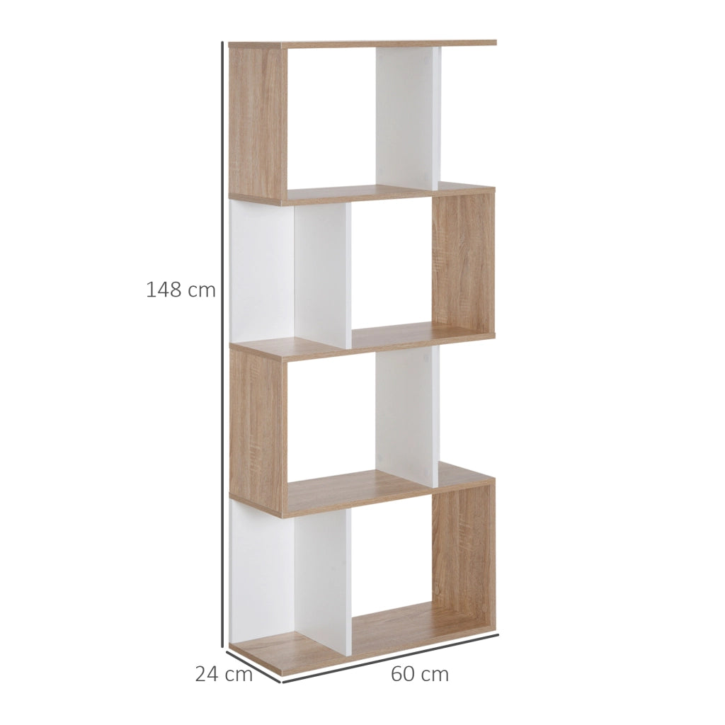 Libreria Ufficio 4 Ripiani Legno Moderna ¨C Minimal ¨C 60x24x148cm