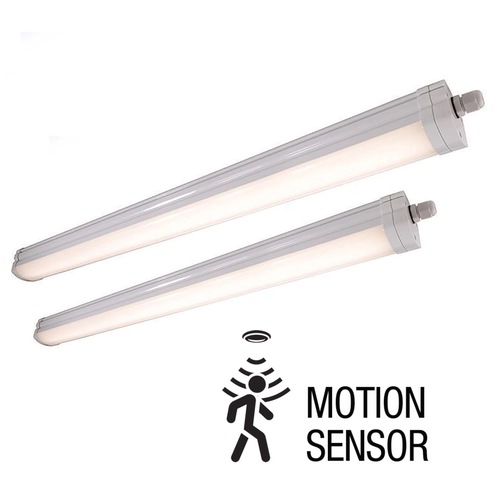 Lampada LED lineare industriale LED Tri-Proof sensore movimento plafoniera impermeabile IP65 IN OUT 18W 230V