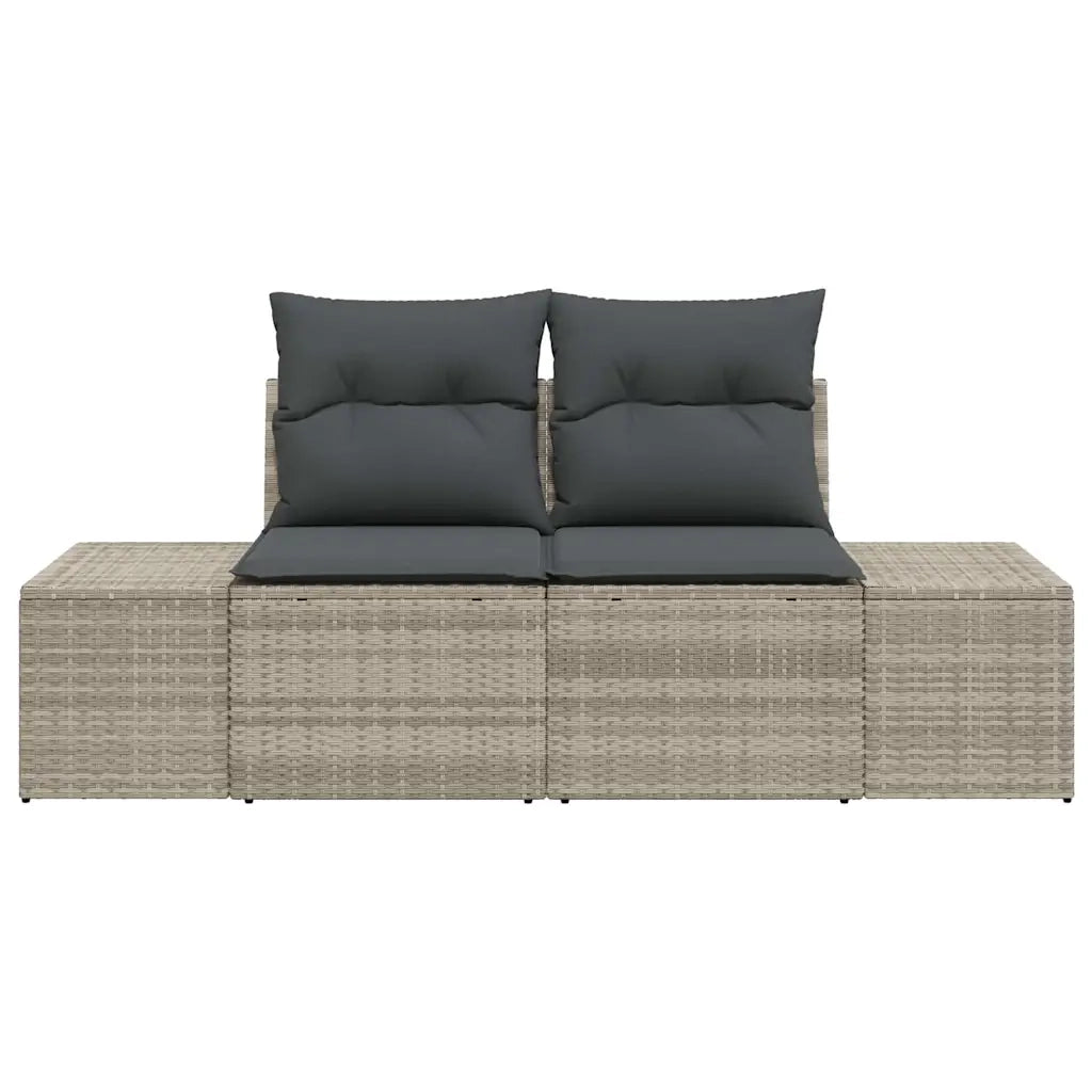 Divano da giardino Grigio 184 x 62 x 69 cm polyrattan 42006797