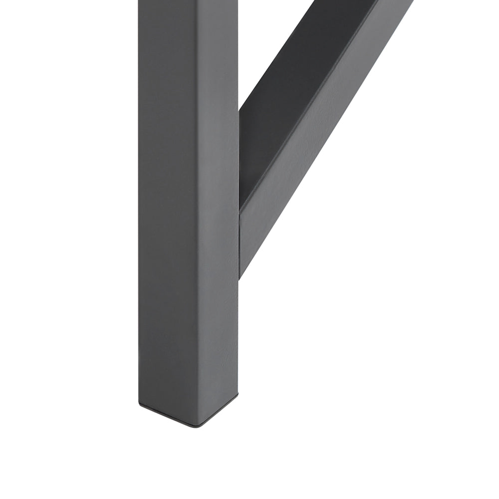 Scrivania Home Office Struttura in metallo Nero Piano in vetro temperato 117 x 57 cm Cassetti portaoggetti Design industriale moderno