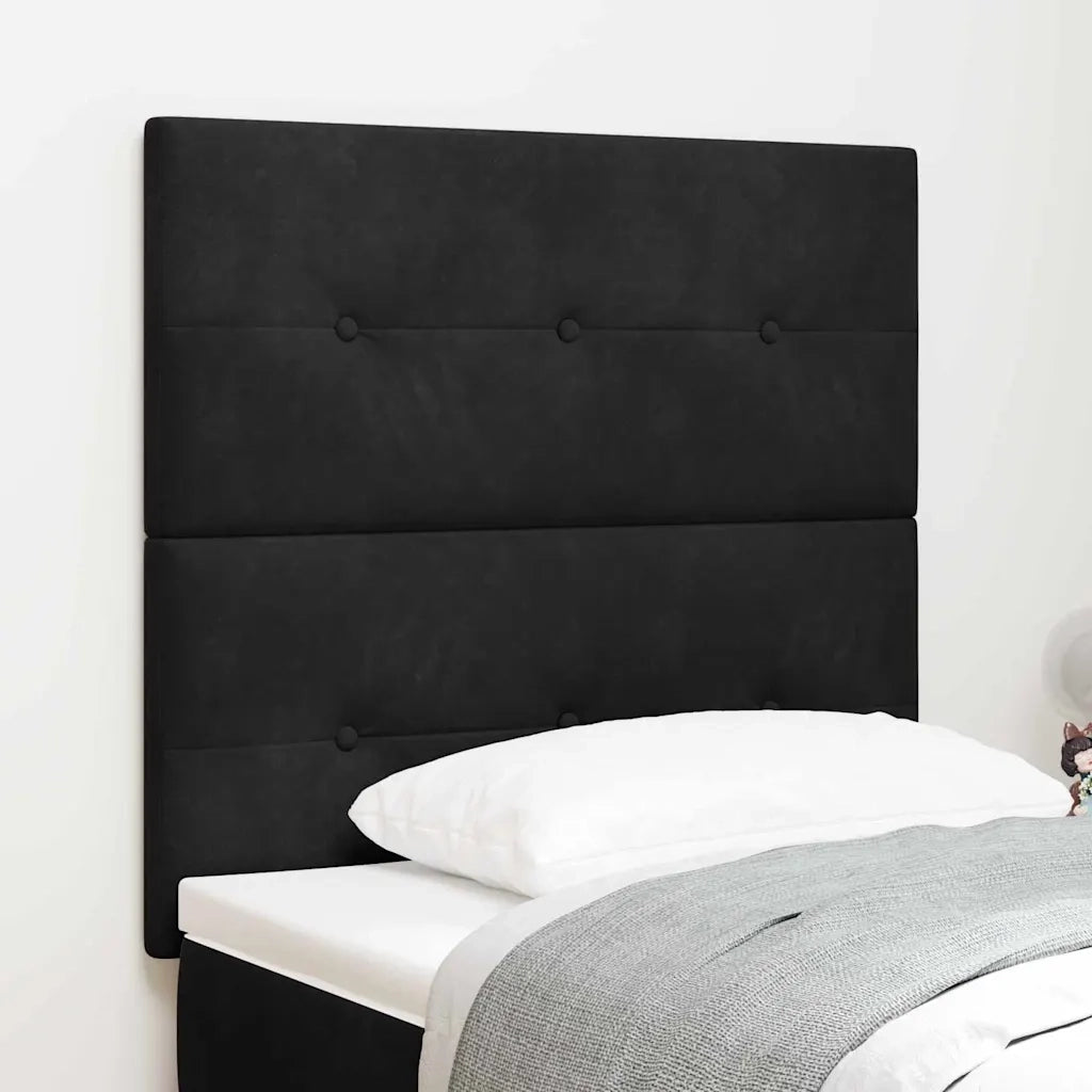 Testiera | Testata LED con strisce LED Nero 80 cm Velluto