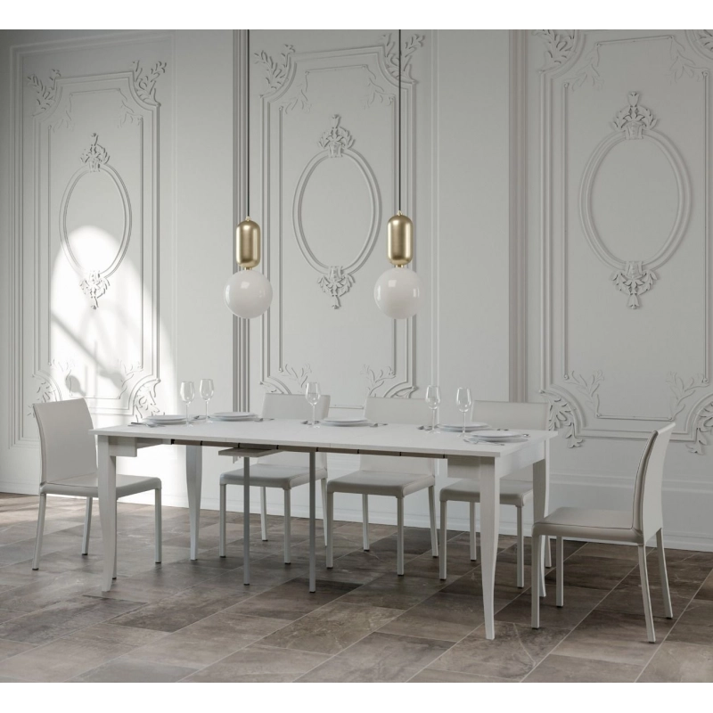 Consolle allungabile 90x40/308 cm Sciabola - Bianco Frassino