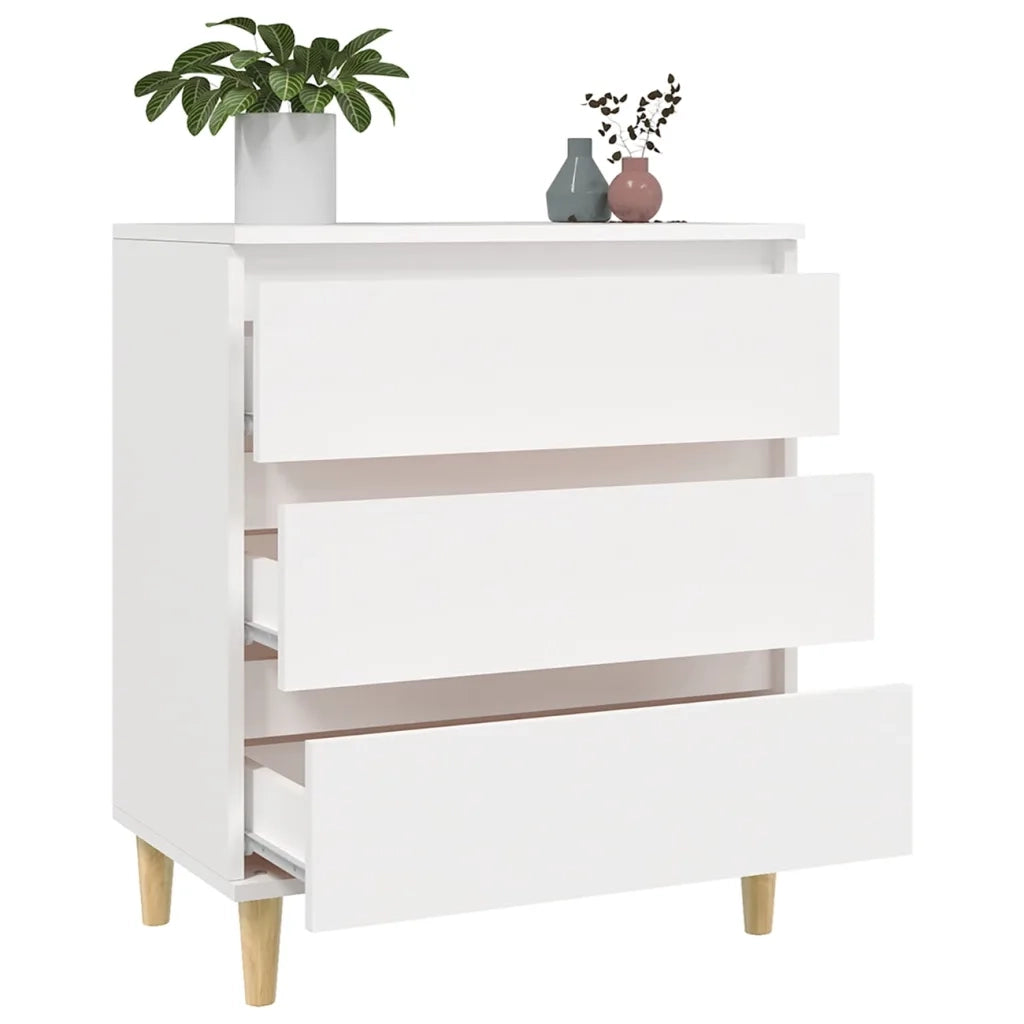 Credenza-Buffet-Armadio da cucina Bianca 60x35x70 cm in Legno Multistrato 208576