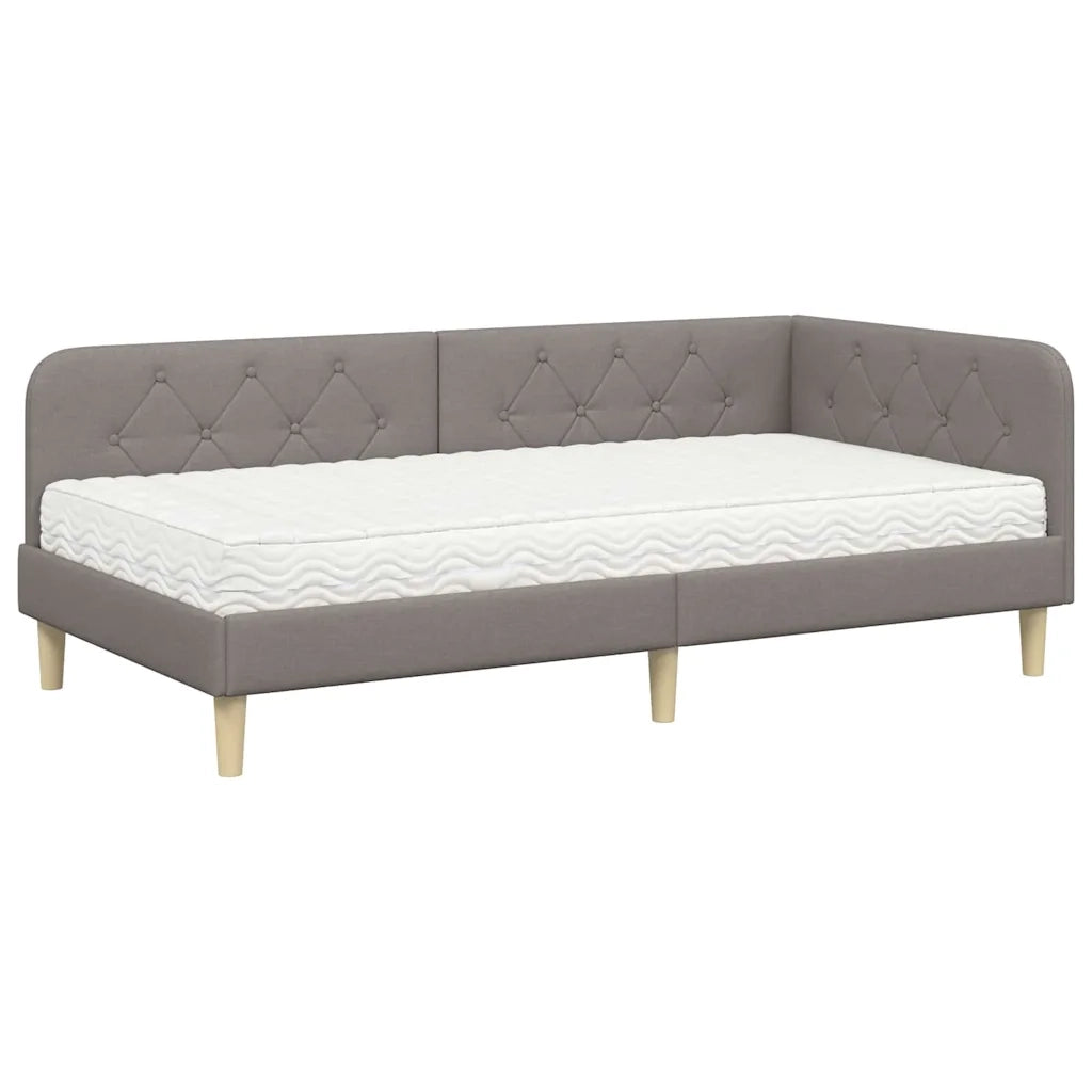 Cornice del letto ad angolo Talpa 100 x 200 cm Tessuto