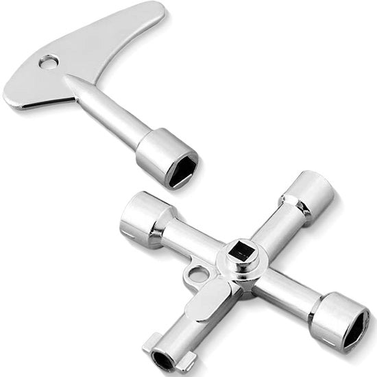 Set a doppio di chiavi a forma di triangolo multifunzionali 4 vie - leggero - resistente alla corrosione - in acciaio inox di alta qualità