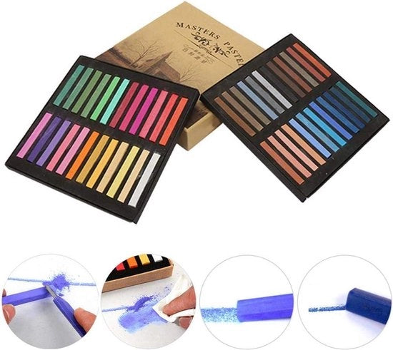 Set di Pastelli Pastello con 48 Diverse Colori - 48 Pezzi