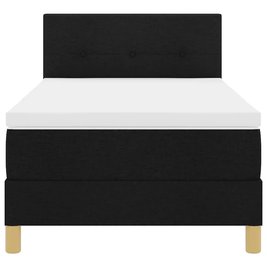 Letto a molle con cuscino con testiera Nero 80 x 200 cm Tessuto 3338876
