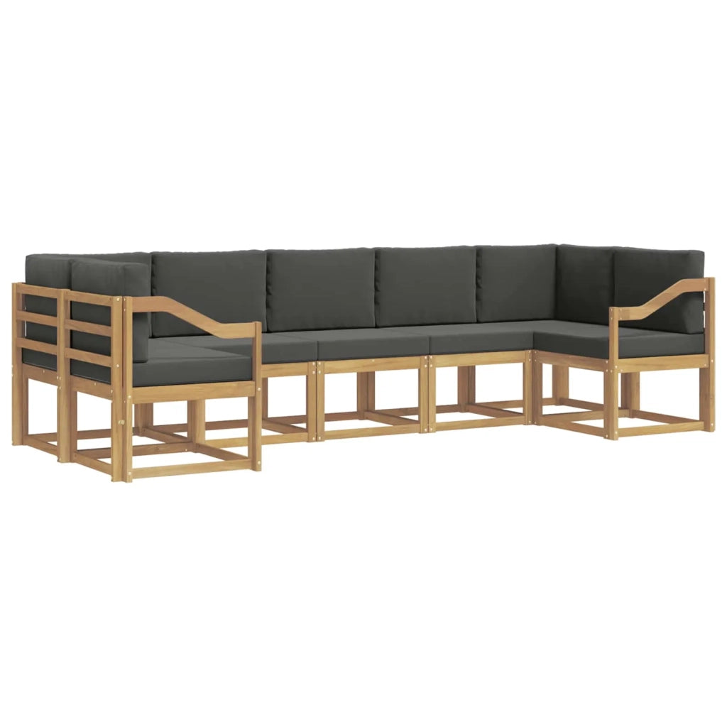 Set di divani da esterno 7 pz Bianco e Antracite 3388171