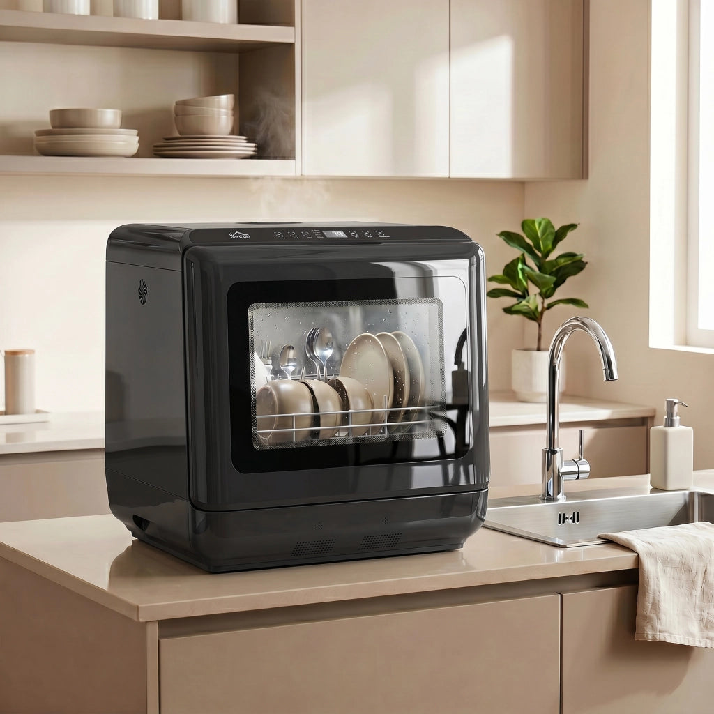 Lavastoviglie da tavolo ¨C Minimal ¨C Nero, 4 coperti, 5 programmi, 6 litri