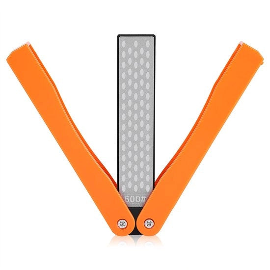 Pietra abrasiva doppia faccia 400/600 giri - Ripiegabile - Alta qualità diamantata - Portatile - Pietra abrasiva per coltelli/tenaglie - Sfregio efficace - Blocco abrasivo