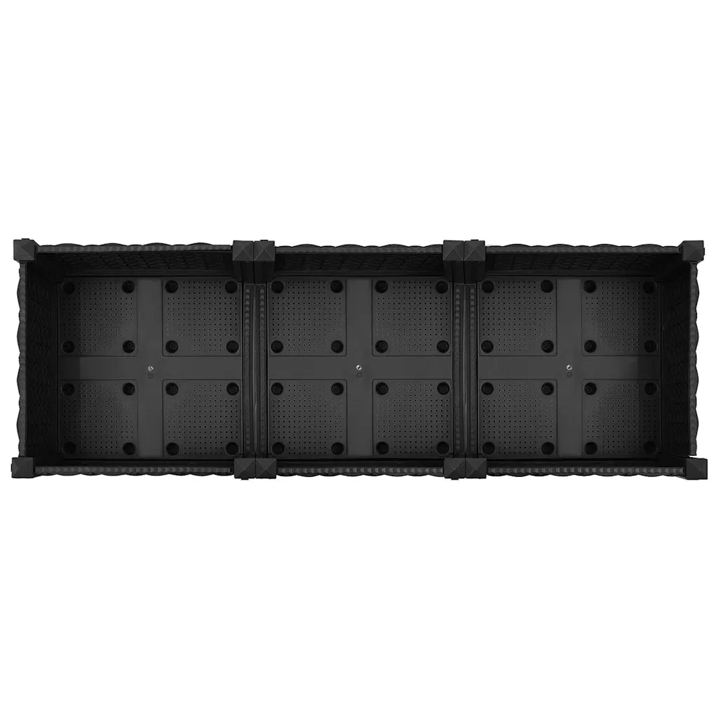 Fioriera | Cassetta per fiori | Vaso Rialzata 120x40x23 cm in Polipropilene