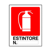 Cartello in alluminio Estintore N.