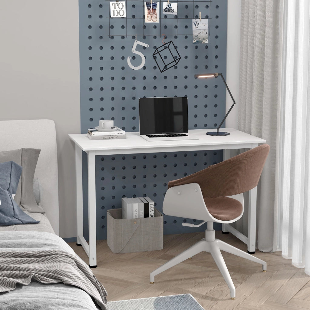 Scrivania per Computer 120x60x76 cm con Piedini Regolabili Bianco