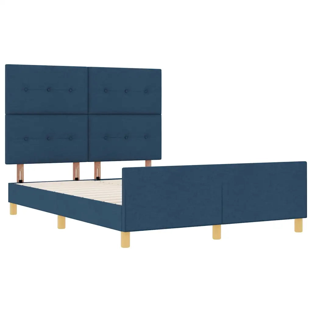 Struttura del letto con testiera Blu 160 x 200 cm Tessuto 3344745