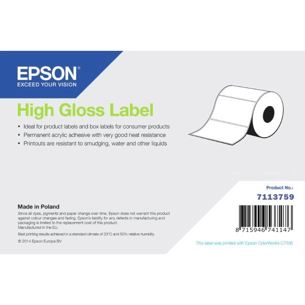 High gloss label,diecut roll,102mmx76mm,1570labels - 7113759