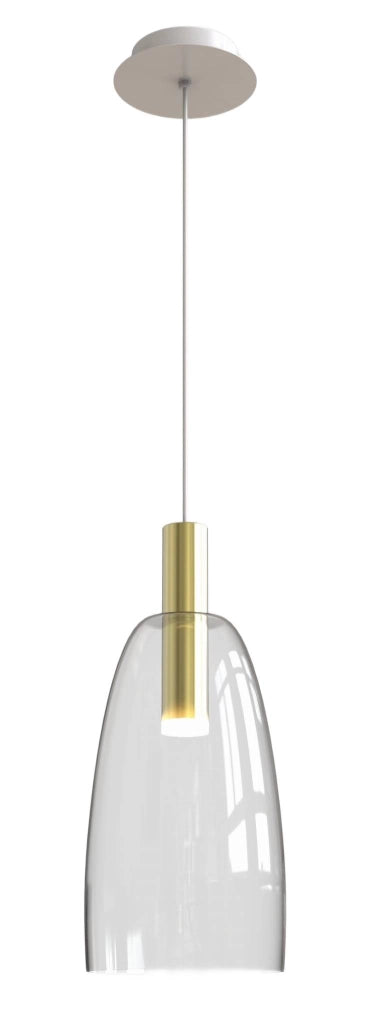Lampada a sospensione Candellux Modena LED 5W oro Ø14,5