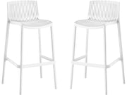 Set di 2 seggioloni impilabili in plastica "Néora" - Bianco