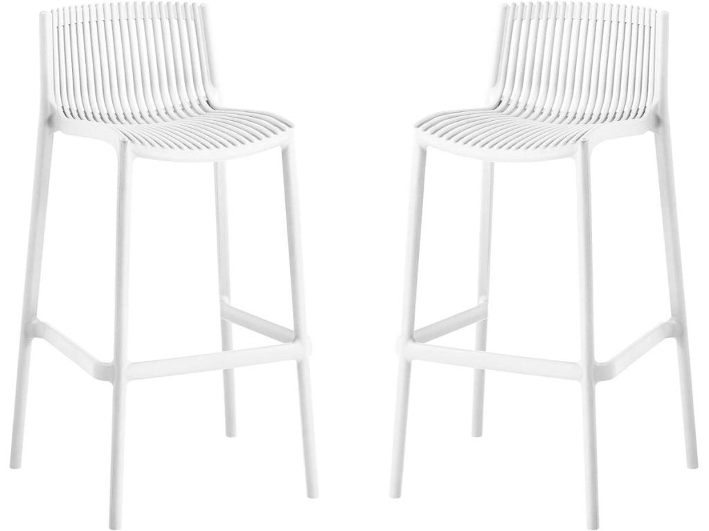 Set di 2 seggioloni impilabili in plastica "Néora" - Bianco