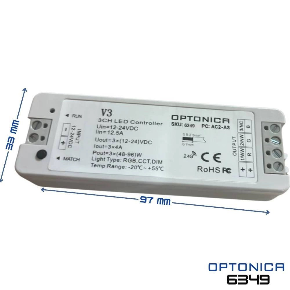 Telecomando led rgb professionale con ricevitore rf
